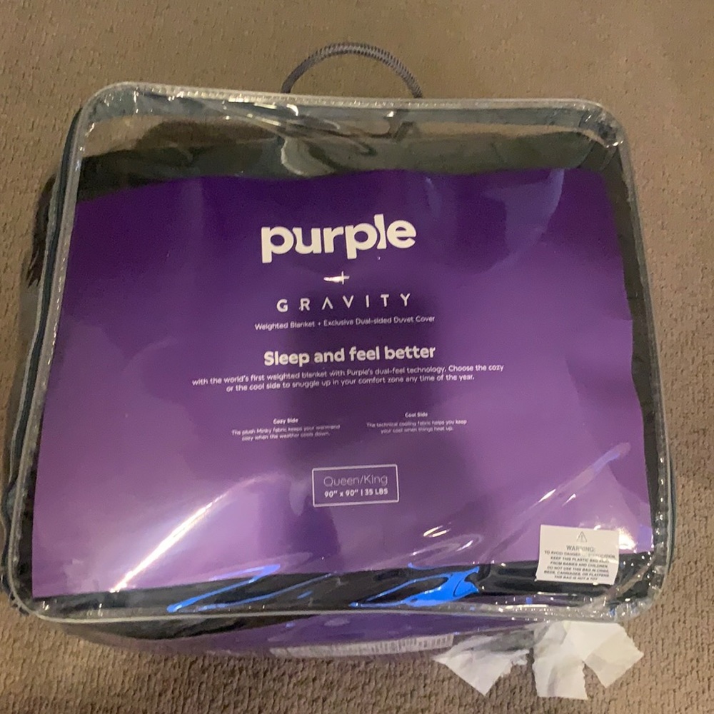 Purple Weighted blanket king/queen size NEVER USED